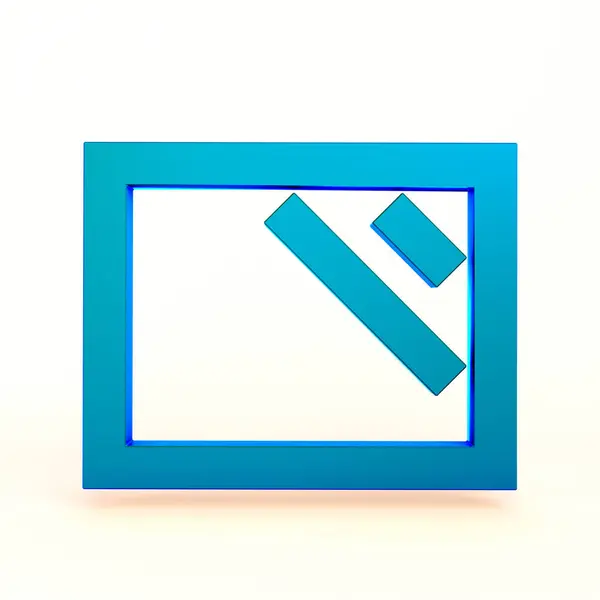 Screen Icon Front Side White Background — Stock Photo, Image