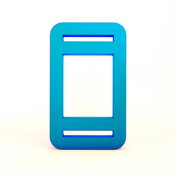 Smartphone Ícone Frontal Lado Fundo Branco — Fotografia de Stock