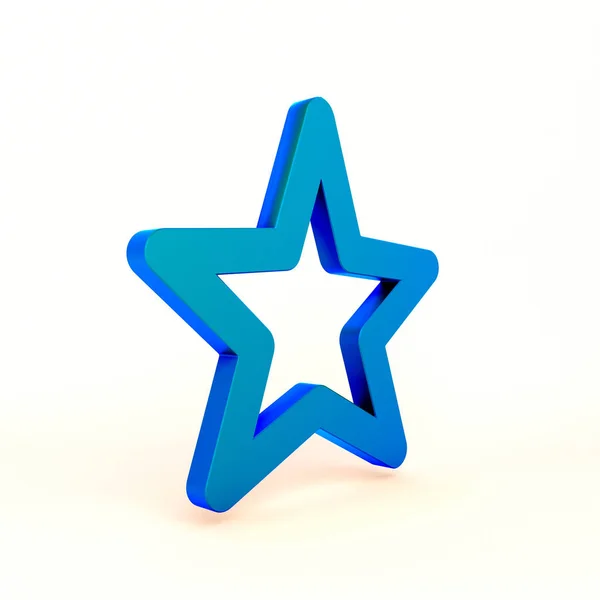 Звездная Икона Слева Белом Фоне — стоковое фото