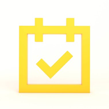 Beyaz Arkaplan ile Takvim İmza Önyüzü