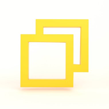 Beyaz Arkaplan ile Simge Ön Tarafını Kopyala