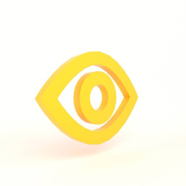 Beyaz arkaplan ile Göz Simgesi Sol Tarafı