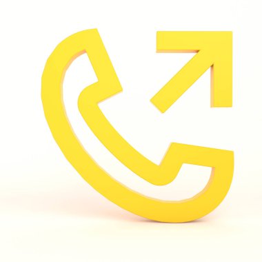 Giden Arama Ön Tarafı Beyaz Arkaplan