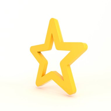 Beyaz Arkaplan ile Yıldız Simgesi