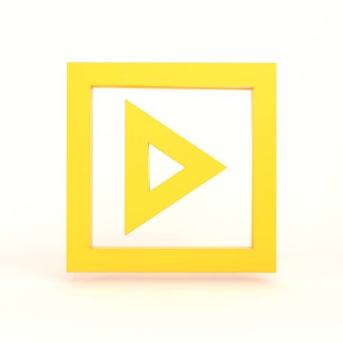Beyaz Arkaplan ile Video Oynatıcı Önü