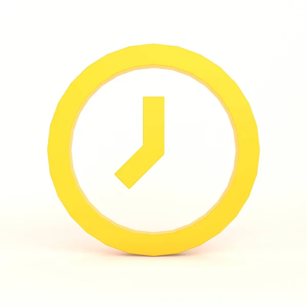 Часы Передней Стороне Белым Фоном — стоковое фото