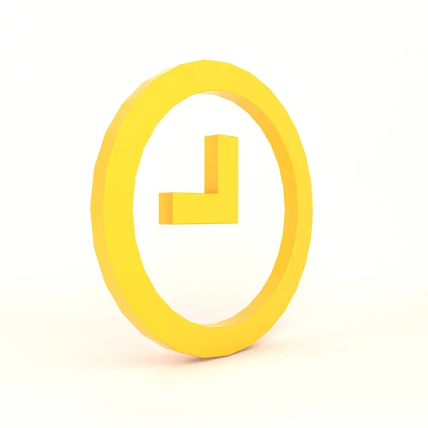 Ícone Relógio Lado Esquerdo Com Fundo Branco — Fotografia de Stock