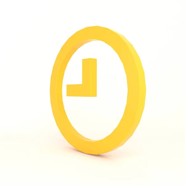 Uhr Symbol Rechts Mit Weißem Hintergrund — Stockfoto