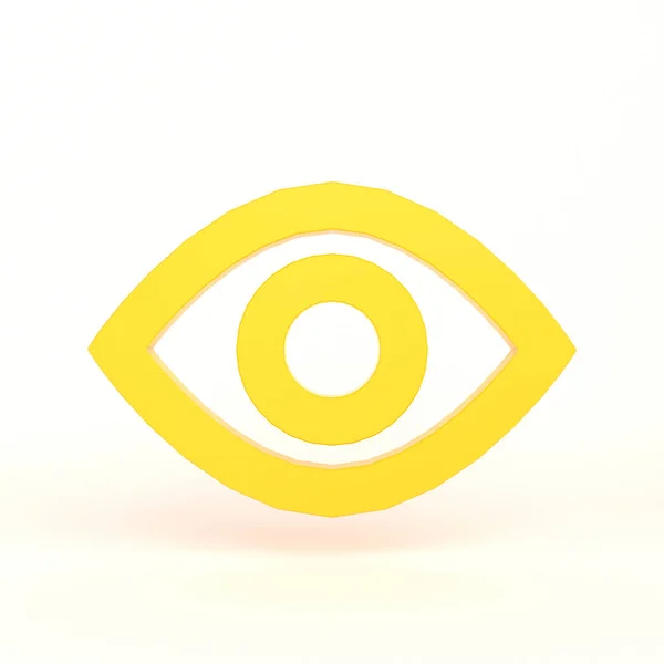 Eye Icon Vorderseite Mit Weißem Hintergrund — Stockfoto