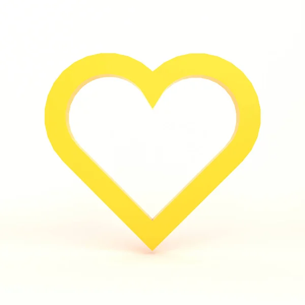 Herz Symbol Vorderseite Mit Weißem Hintergrund — Stockfoto