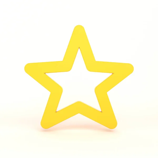 Star Icon Front White Background — стокове фото