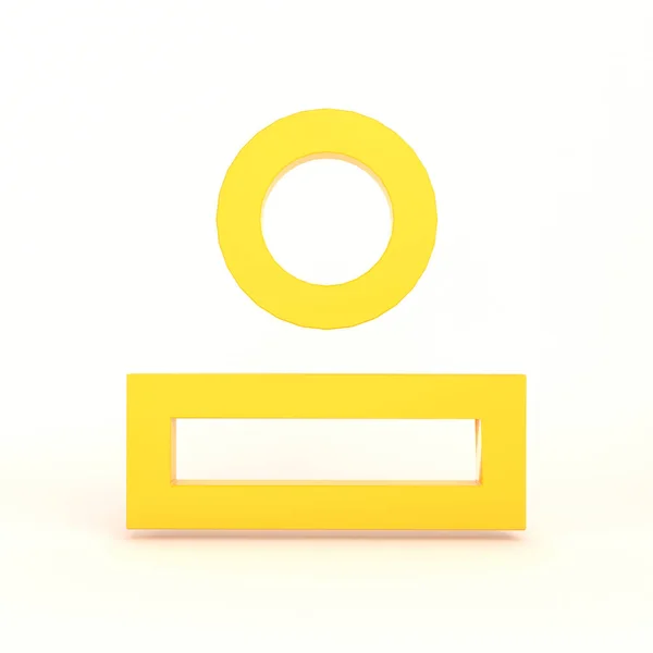 Felhasználói Profil Icon Sign Front Side Fehér Háttérrel — Stock Fotó