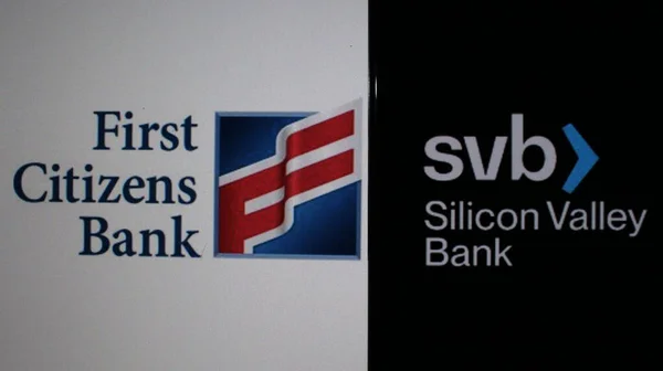 Primeiro Banco Cidadão Com Silicone Valley Bank Svb — Fotografia de Stock
