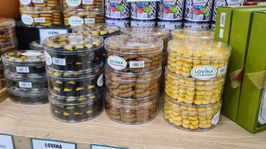 Çeşitli Endonezya kurabiyeleri, kue kering lebaran, idul fitri raamadan oruç tutmak.