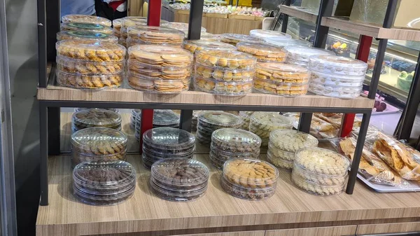 Assorted Indonesian Cookies Kue Kering Lebaran Idul Fitri Ramadan Breaking — Stock Photo, Image