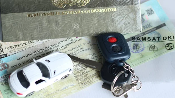 Stnk Και Bpkb Είναι Νομική Απόδειξη Της Ιδιοκτησίας Αυτοκινήτων Οχημάτων — Φωτογραφία Αρχείου