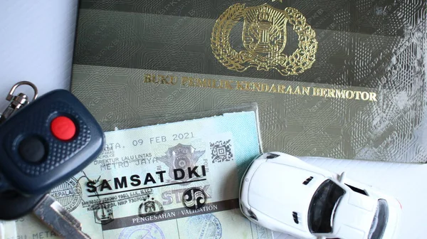 Stnk Bpkb Documento Prova Legale Della Proprietà Autoveicoli Indonesia Stnk — Foto Stock