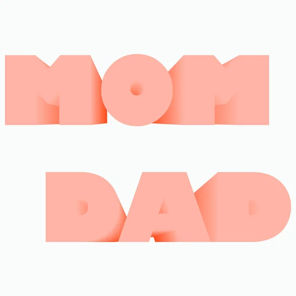 Mama Papa Text Effekt — Stockvektor