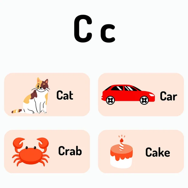 Çocuklar için alfabe. Eğitim. Alfabe C. Alfabe. Çocuk Eğitimi. C Alfabesi