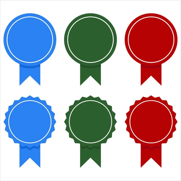 Renkli ödüller koleksiyonu. Ödül. Madalya koleksiyonu. Renkli Rozet