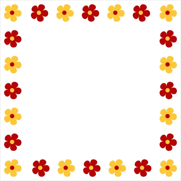 Blomstergrensedesign Blomsterdesign Blomstergrensen Blomsterdekorasjonsgrense Blomsterdesign Blomsterbakgrunn – stockvektor