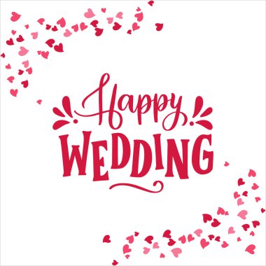 Mutlu düğün afişleri. Mutlu düğün tasarımı. Renkli düğün tasarımı