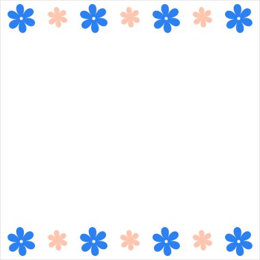 Renkli çiçekler sınır tasarımı. Çiçek sınır tasarımı. Çiçek tasarımı. Renkli şablon tasarımı