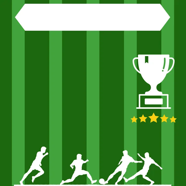 Disegno Poster Calcio Modello Design Poster Calcio Modello Poster Calcio — Vettoriale Stock