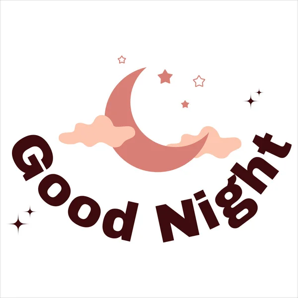 Good Night Good Night Poster Design Colorful Good Night Poster — Stock Vector