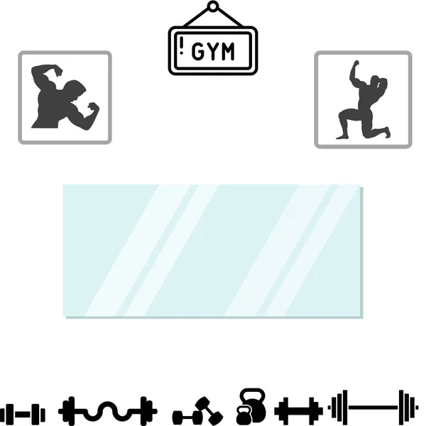 Estetisk Träningsanläggning Gym Bakgrund Vacker Gym Setup Bakgrund Gym Design — Stock vektor
