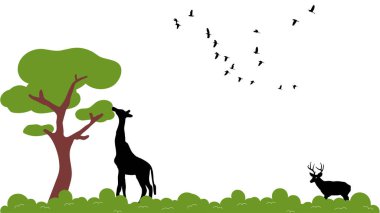 Renkli doğa geçmişi. Doğanın arka plan tasarımı. Orman arkaplan tasarımı. Doğa