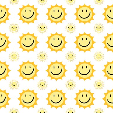 Güneş kusursuz desen. Renkli, güneşli, pürüzsüz desen. Kusursuz desen