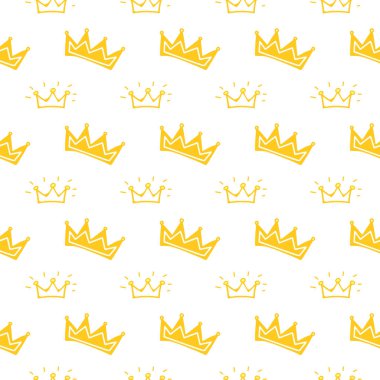 Taç kusursuz desen. Kusursuz bir şablon. Kraliçe kusursuz desen. Taç. Kral ve Kraliçe