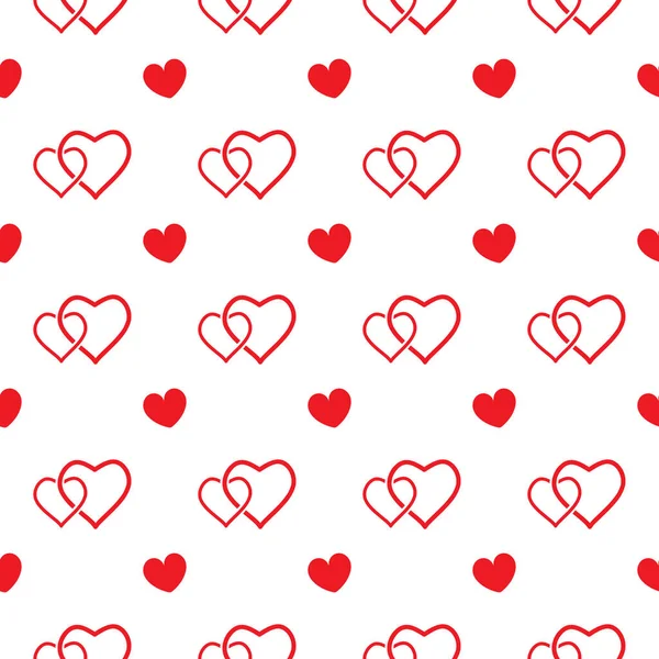 Patrón Sin Costuras Amor Patrón Amantes Patrón Amor Patrón Cardíaco — Vector de stock