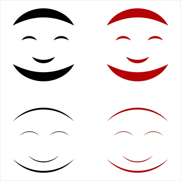 Happy Face Expression Facial Expressions Collection Facial Expressions Face — Stock Vector