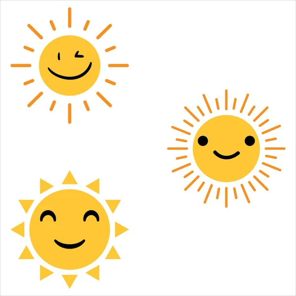 Sonnendesign Sonnensammlung Sonne Mit Kühlglas Sonnengekühltes Glas Sonnensammlung — Stockvektor