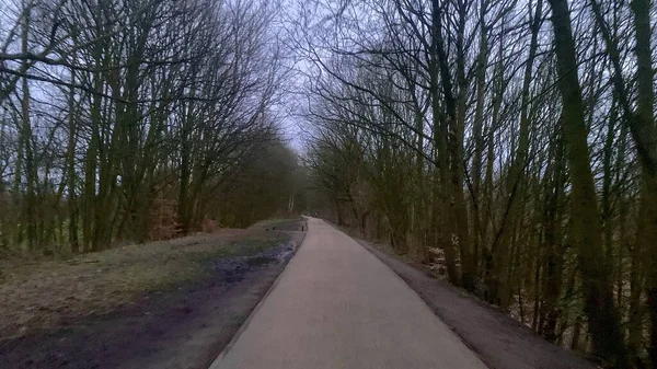 Worsley loop line walk and bike path in Worsley, Manchester England M28