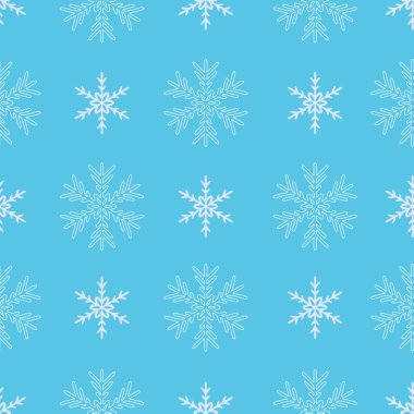 Kar tanesi sıraları tekrarlanıyor. Vektör illüstrasyonu