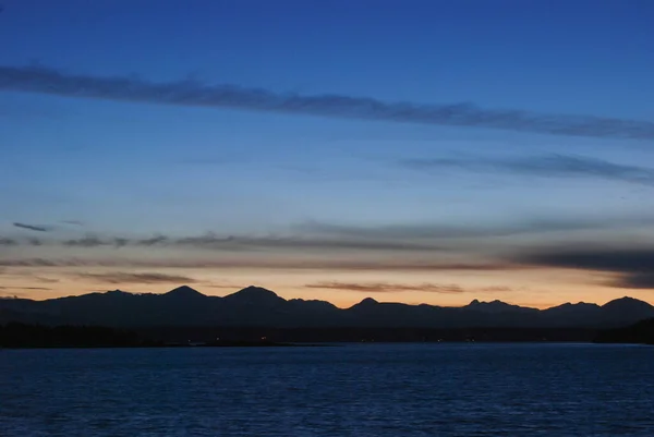 Dusky Sky Mountains Vancouver Island Canada — Stock Photo, Image