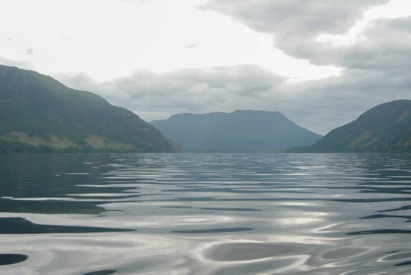 Lugn Dag Great Central Lake Nära Port Alberni Vancouver Island — Stockfoto