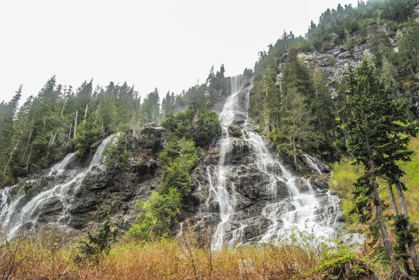 Della Falls Uma Das Mais Altas Cachoeiras Canadá Strathcona Provincial — Fotografia de Stock