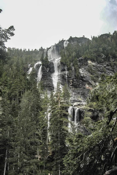 Della Falls Einer Der Höchsten Wasserfälle Kanadas Strathcona Provincial Park — Stockfoto