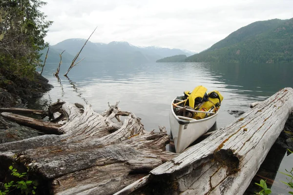 Vancouver Adası Kanada Sakin Bir Central Lake Kıyısında Bir Keşif — Stok fotoğraf