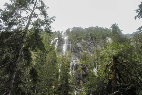 Della Falls Einer Der Höchsten Wasserfälle Kanadas Strathcona Provincial Park — Stockfoto