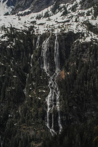 Della Falls Auf Vancouver Island Ist Einer Der Höchsten Wasserfälle — Stockfoto