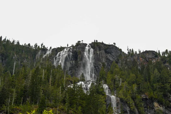 Della Falls Wyspie Vancouver Jest Jednym Najwyższych Wodospadów Kanadzie Zdjęcie Stockowe