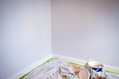 Painting and decorating DIY equipment and tools for painting walls in home interior