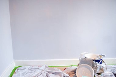 Painting and decorating DIY equipment and tools for painting walls in home interior