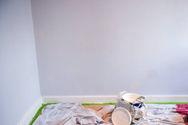 Painting and decorating DIY equipment and tools for painting walls in home interior