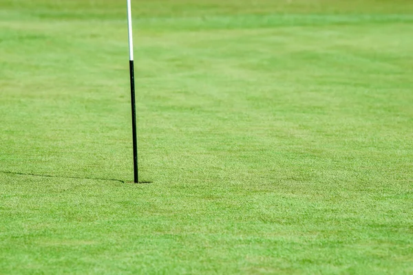 Putting Green Auf Einem Golfplatz Einem Sonnigen Tag Mit Blick — Stockfoto